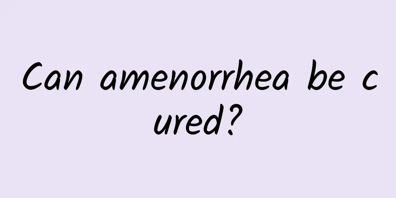 Can amenorrhea be cured?