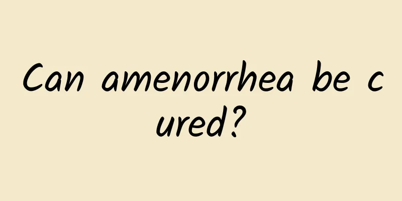 Can amenorrhea be cured?