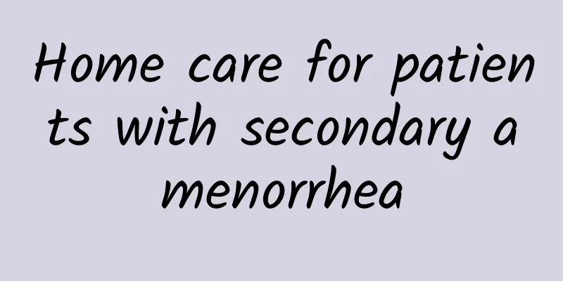 Home care for patients with secondary amenorrhea
