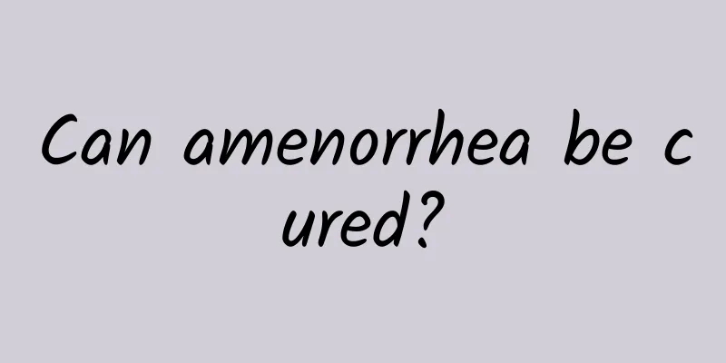 Can amenorrhea be cured?