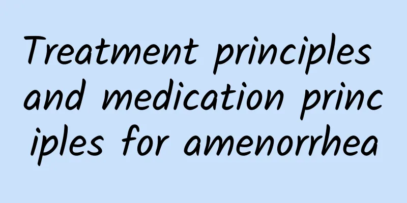 Treatment principles and medication principles for amenorrhea