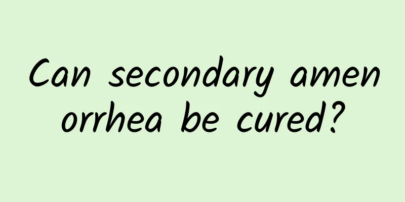 Can secondary amenorrhea be cured?