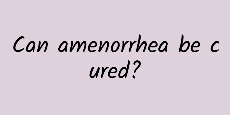 Can amenorrhea be cured?