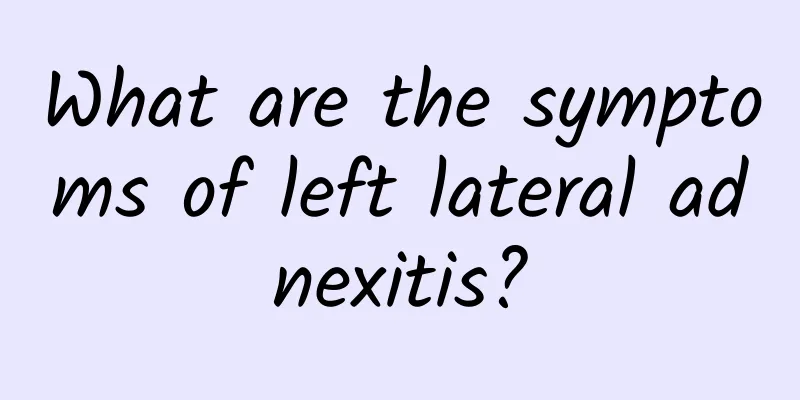 What are the symptoms of left lateral adnexitis?