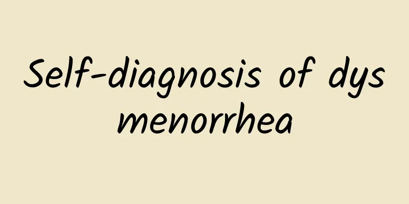 Self-diagnosis of dysmenorrhea