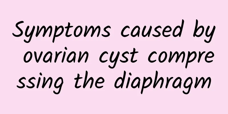 Symptoms caused by ovarian cyst compressing the diaphragm