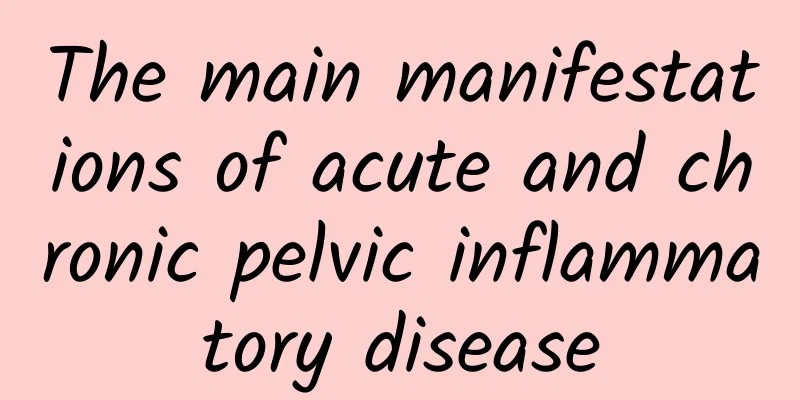 The main manifestations of acute and chronic pelvic inflammatory disease