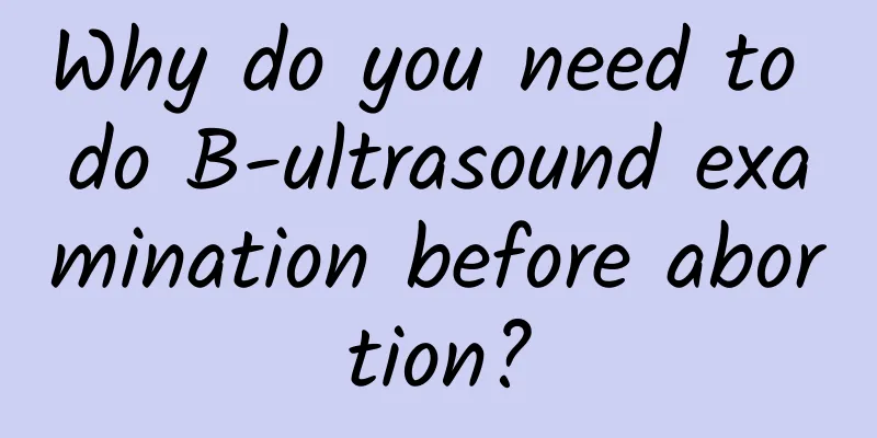 Why do you need to do B-ultrasound examination before abortion?