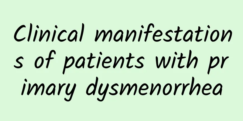 Clinical manifestations of patients with primary dysmenorrhea
