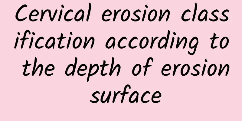 Cervical erosion classification according to the depth of erosion surface