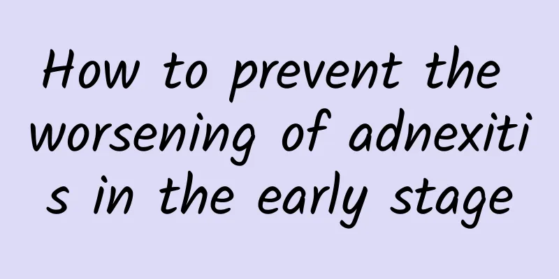 How to prevent the worsening of adnexitis in the early stage