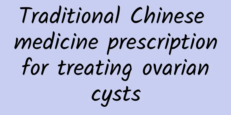 Traditional Chinese medicine prescription for treating ovarian cysts