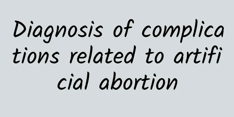 Diagnosis of complications related to artificial abortion