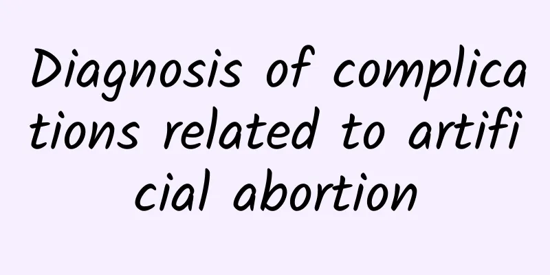 Diagnosis of complications related to artificial abortion