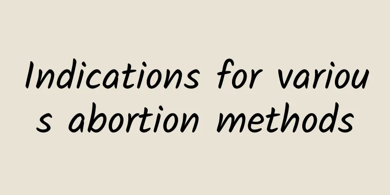 Indications for various abortion methods