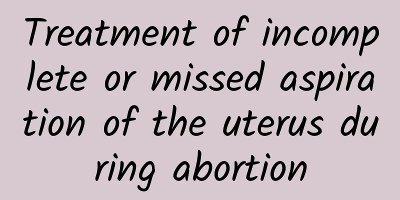 Treatment of incomplete or missed aspiration of the uterus during abortion