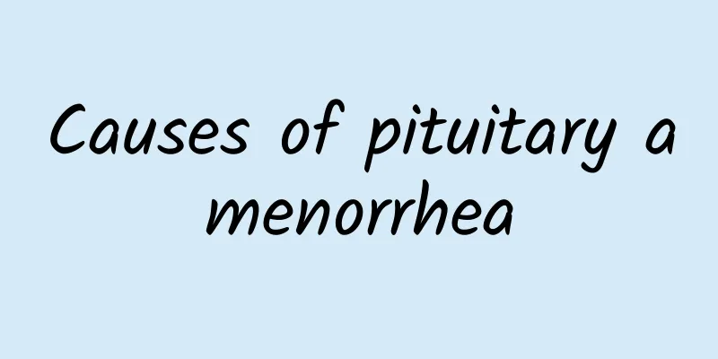 Causes of pituitary amenorrhea