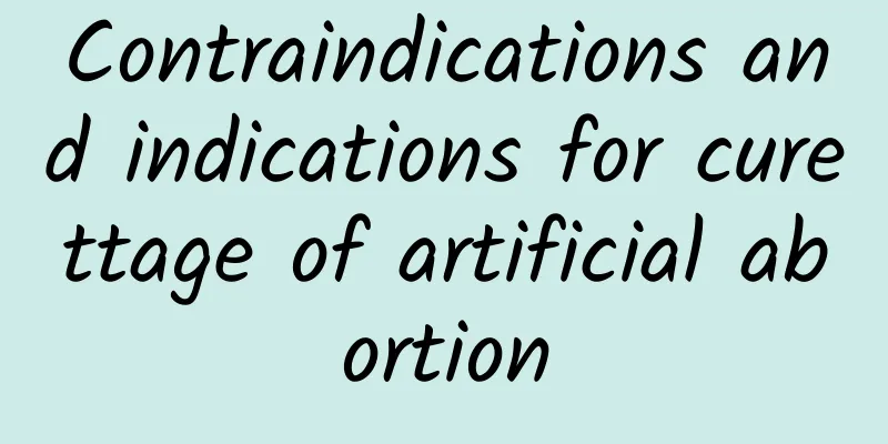 Contraindications and indications for curettage of artificial abortion