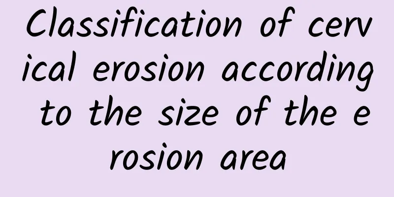 Classification of cervical erosion according to the size of the erosion area