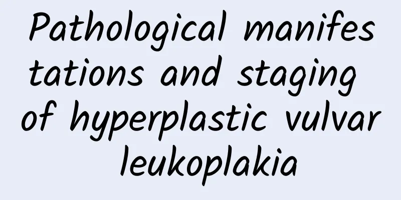 Pathological manifestations and staging of hyperplastic vulvar leukoplakia