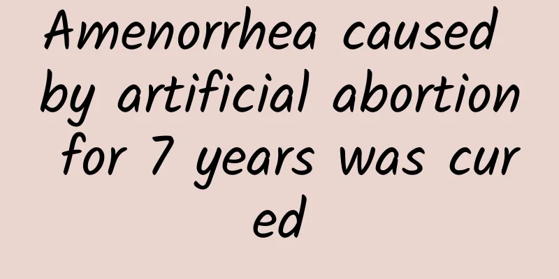 Amenorrhea caused by artificial abortion for 7 years was cured