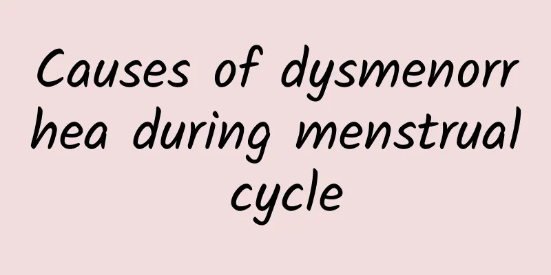 Causes of dysmenorrhea during menstrual cycle