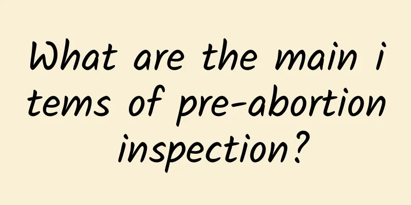 What are the main items of pre-abortion inspection?
