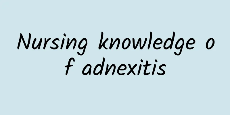 Nursing knowledge of adnexitis