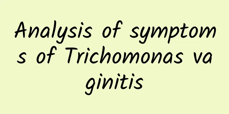 Analysis of symptoms of Trichomonas vaginitis