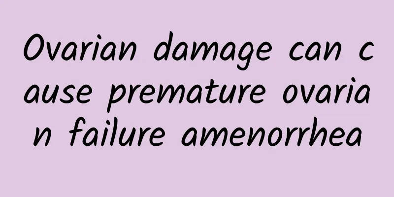 Ovarian damage can cause premature ovarian failure amenorrhea