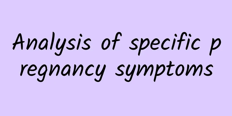 Analysis of specific pregnancy symptoms
