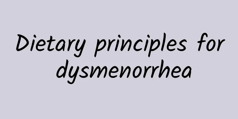 Dietary principles for dysmenorrhea