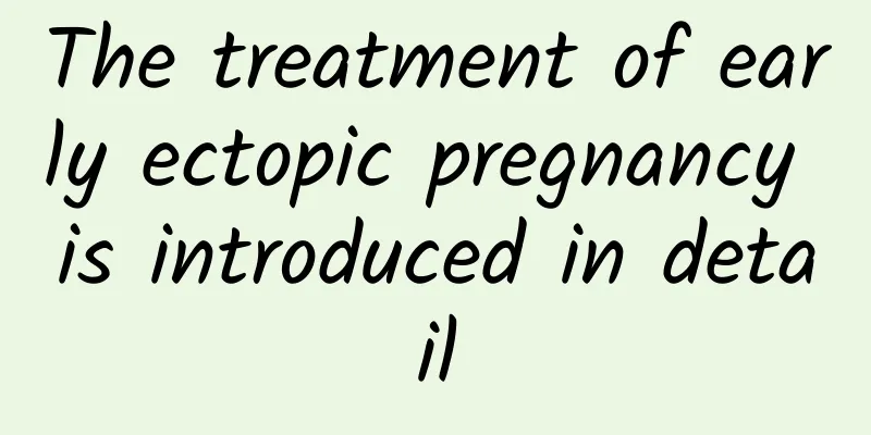 The treatment of early ectopic pregnancy is introduced in detail