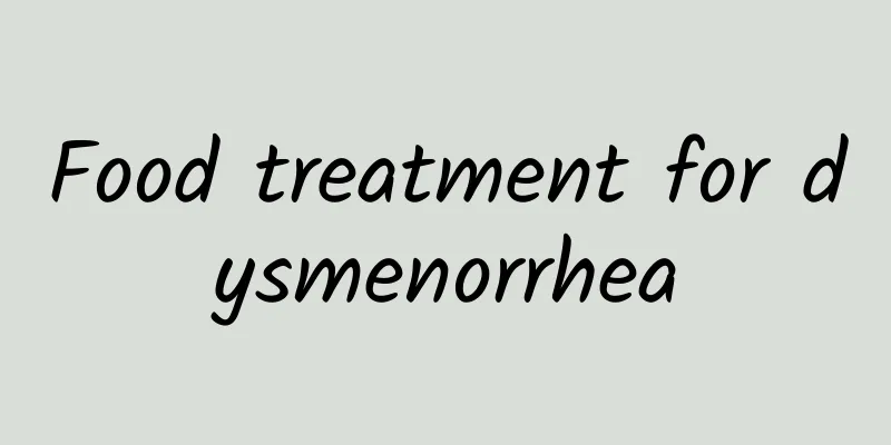 Food treatment for dysmenorrhea