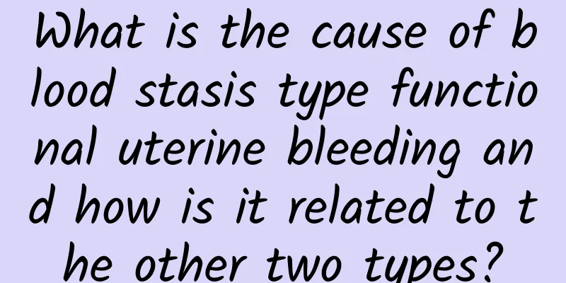 What is the cause of blood stasis type functional uterine bleeding and how is it related to the other two types?