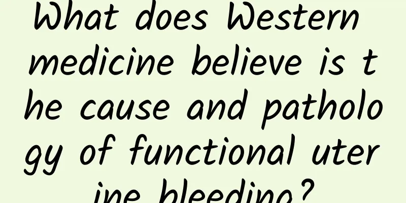 What does Western medicine believe is the cause and pathology of functional uterine bleeding?