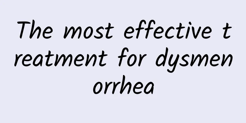 The most effective treatment for dysmenorrhea