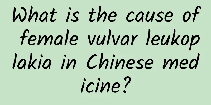 What is the cause of female vulvar leukoplakia in Chinese medicine?
