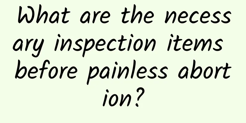 What are the necessary inspection items before painless abortion?