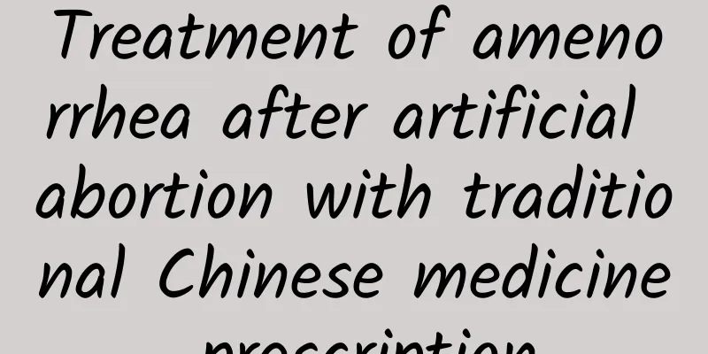Treatment of amenorrhea after artificial abortion with traditional Chinese medicine prescription