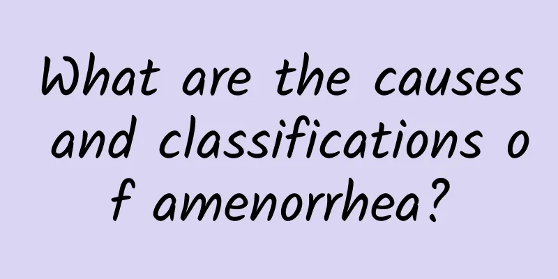 What are the causes and classifications of amenorrhea?