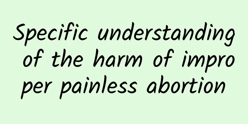 Specific understanding of the harm of improper painless abortion
