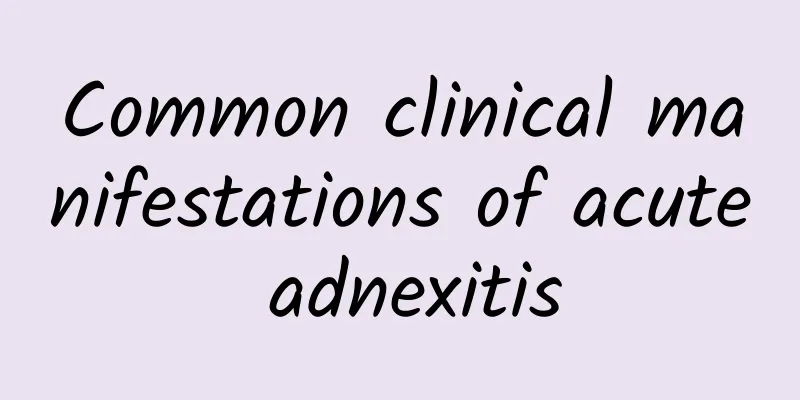 Common clinical manifestations of acute adnexitis