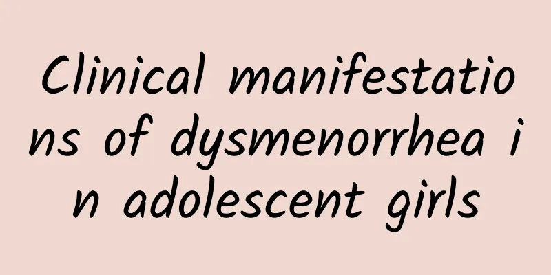 Clinical manifestations of dysmenorrhea in adolescent girls