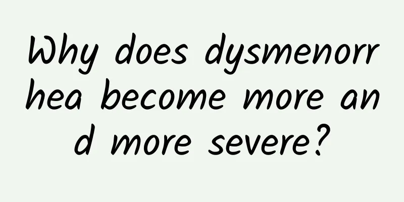 Why does dysmenorrhea become more and more severe?