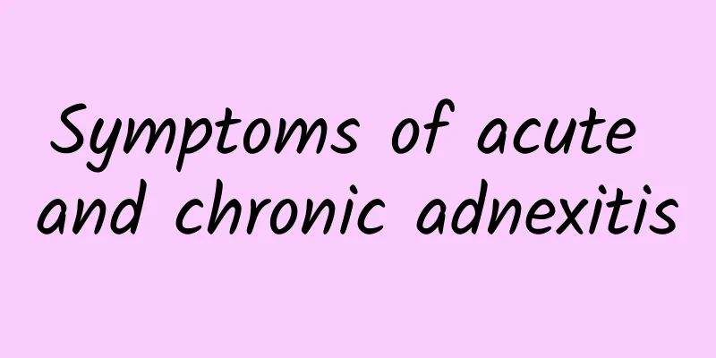 Symptoms of acute and chronic adnexitis
