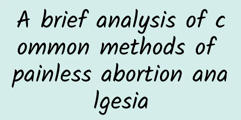 A brief analysis of common methods of painless abortion analgesia