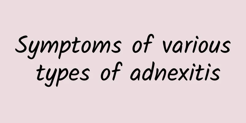 Symptoms of various types of adnexitis