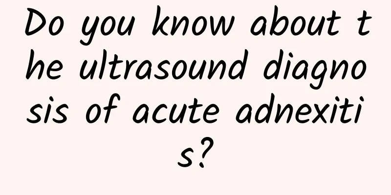 Do you know about the ultrasound diagnosis of acute adnexitis?