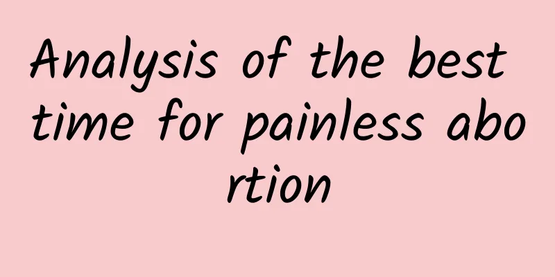 Analysis of the best time for painless abortion